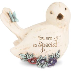 Pavilion Gift Company 41105 Decorative Special Floral Bird Figurine 3.5 Inch