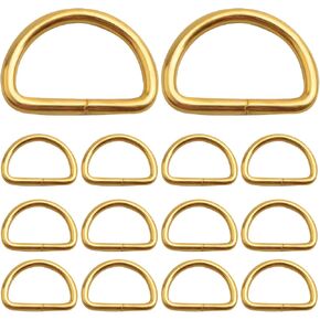 BronaGrand 20pcs Metal Semi-Circular D Rings Multipurpose Half Round D-shaped Rings Buckle Clips DIY Accessories for Bags Purse Backpack Belt Clothing Sewing, Rainbow Color