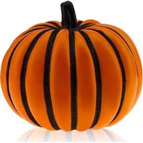 Folmywy White Fake Pumpkin 6.7 Inch Artificial Foam Pumpkins Decoration Craft Fall Harvest Halloween Decorations Thanksgiving Farmhouse Home Party