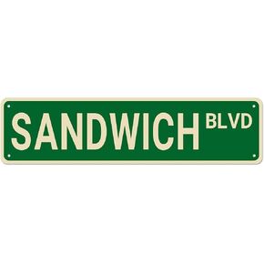 Metal Tin Signs CHEESE BLVD Funny metal Signs Vintage Sign Retro Tin Signs Aluminum Metal Sign for Bedroom Kitchen Garden Wall Bab Club Coffee Hanging Sign Home Decor 4×16Inch
