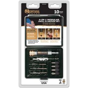 Montana Brand MB-63123 10 Piece Modular Drill & Drive Set (Made in USA)