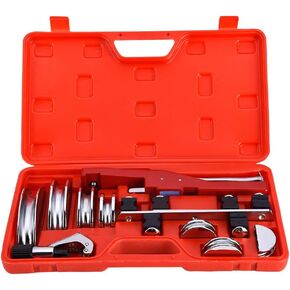 ICOOL Tubing Bender Kit Hand Tool 1/4 to 7/8 Inch for Soft Copper Aluminum HVAC Refrigeration System Maintenance, with Tube Cutter