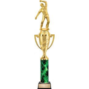 Personalized Cricket Trophy, 14" Male Bowler Cricket Trophy Prize, Personalize with Free Engraving Prime