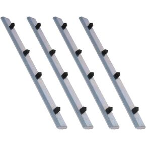 Aicosineg 4Pcs Carbon Steel Straight Line Connector 7.09in Joint Brackets Hardware Brackets with Screws for 4040 Series 0.31in T Slot Aluminum Profile Corner Bracket Plate 3D Printer Parts Silver Tone