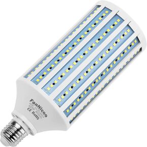 LED Corn Light Bulb 500W Equivalent 60W 6000Lumen 6500k E39 Mogul Base LED Corn Bulb Large Area Cool Daylight White Corn Lamp for Indoor Outdoor Garage Warehouse Factory Workshop Backyard Barn