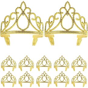 12 Pieces Dress up Crowns Princess Crowns and Tiaras Party Favor Accessories Tiaras for Little Girls