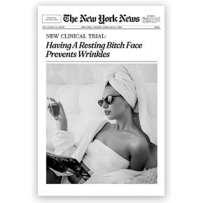Retro Black and White Newspaper Wall Art Trendy Cocktail Girly Bar Cart Decor Prints Posters Vintage Photos Suitable for Home Bar Bedroom Wall Decor 8x12inch Unframed