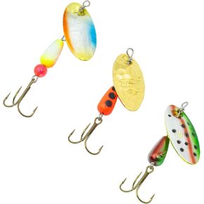 Panther Martin PMHM3 Hammered Spinners Fishing Lure Kit - 1/8 oz - Assorted - Pack of 3
