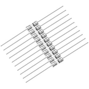 uxcell Slow Blow Fuse Time Delay Axial Lead Glass Fuses 3.6mm X 10mm 250V T1A 10Pcs