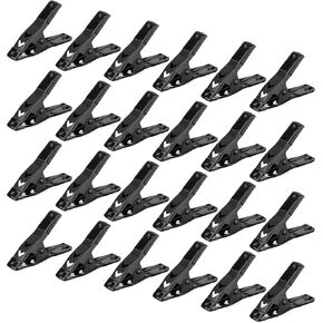 Clips for Hanging Backdrop Spring Clamps - 24-Piece 2.5 inch Metal Clips, Mini Spring Clamps for Woodworking, Backdrop Stand, Pool Cover, Crafts, 1-inch Jaw Opening