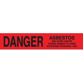 NMC National Marker PT30 Asbestos Hazard Printed Barricade Tape