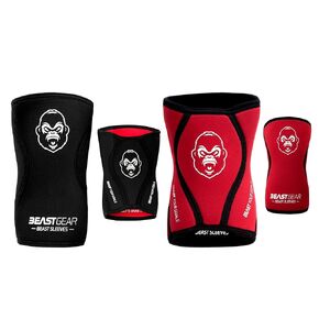 Beast Gear Beast Sleeves Premium 5mm Neoprene Compression Knee Sleeves for Support and Protection. Weightlifting, Crossfit, Powerlifting, Squats, Running and More.