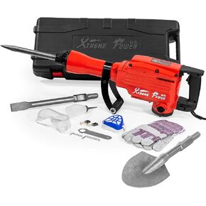 XtremepowerUS 2200 وات مطرقة هدم جاك إزميل ولقم مجرفة تجريبي مطرقة جاك بناء كسارة أرضية خرسانية مثقاب