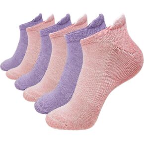 +MD Ankle Socks for Women & Men, Viscose for Bamboo Running Athletic Socks with Sports Tab, Soft Cushion, 6 Pack