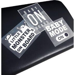 SUNEE - 4 pcs Baby On Board Sticker for Car Decals Waterproof See Though Safety Sign
