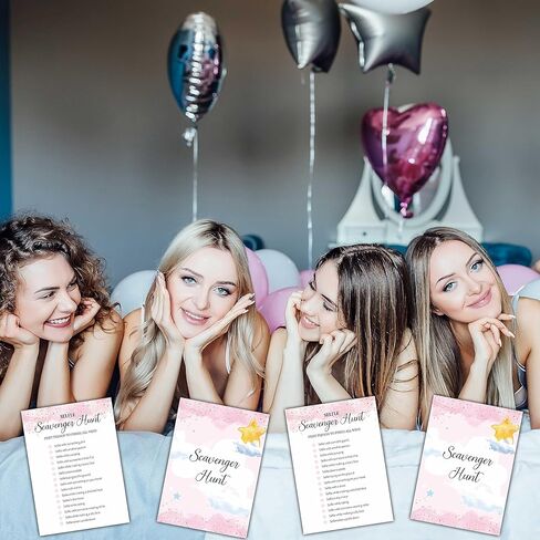 Slumber Party Games for Adults, M.A.S.H Sleepover Games Card, Blush Pink Pajama Party Game Idea, Girls Birthday Party Supplies & Activity, Set of 30 Game Cards-A08 in Kuwait