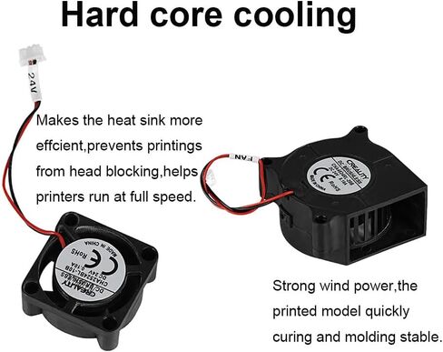 عبوتان من مروحة تبريد الطارد للطابعة ثلاثية الأبعاد من أجزاء وملحقات الطابعة ثلاثية الأبعاد، تتضمن مروحة Hotend 24V 4020 ومروحة تبريد 24V 3010 مع طرفين طرفيين، للطابعة ثلاثية الأبعاد K1/K1 MAX in Kuwait