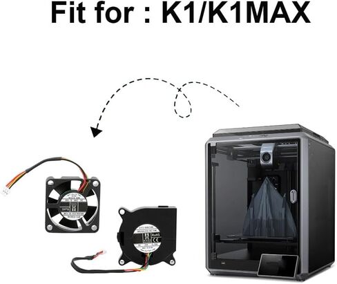 عبوتان من مروحة تبريد الطارد للطابعة ثلاثية الأبعاد من أجزاء وملحقات الطابعة ثلاثية الأبعاد، تتضمن مروحة Hotend 24V 4020 ومروحة تبريد 24V 3010 مع طرفين طرفيين، للطابعة ثلاثية الأبعاد K1/K1 MAX in Kuwait