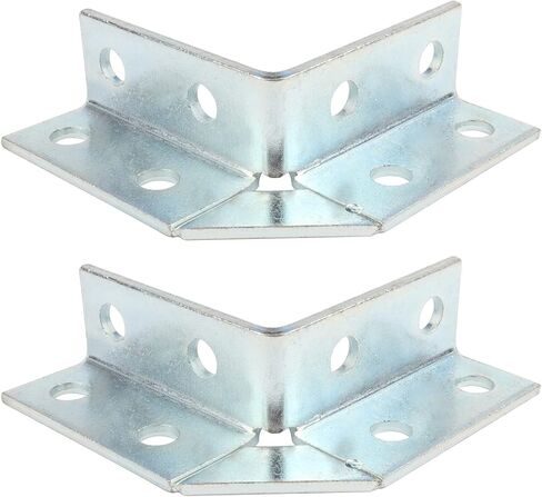 2 قطعة زاوية قائمة، موصل ممدود لهياكل قناة تبختر 1-5/8 بوصة، قبول مسمار 1/2 بوصة، سمك 5 مم، دعامات دعامة الكوع 90 درجة in Kuwait