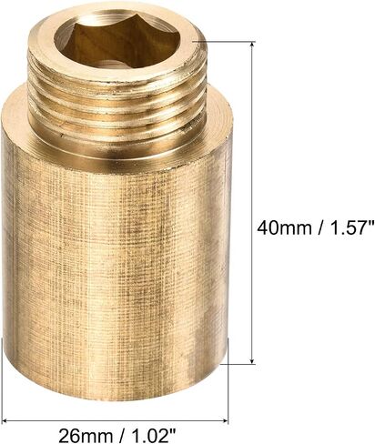 MECCANIXITY Brass Extension Pipe Fitting 10mm G1/2 Female to G1/2 Male Thread Reducer Coupling Adapter Connector in Saudi Arabia
