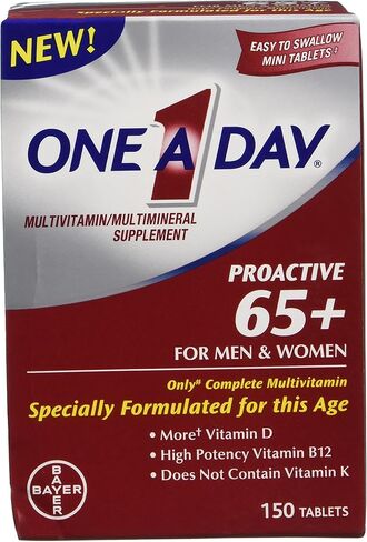 فيتامينات One-A-Day Proactive 65 Plus المتعددة للرجال والنساء، 150 عددًا (عبوة من قطعتين) in Kuwait