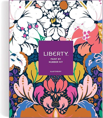 Galison Liberty Glastonbury – DIY Paint by Number Kit with Stunning Floral Foliage Design for Beginners and Experts Includes Easel Paint and Brushes in Saudi Arabia