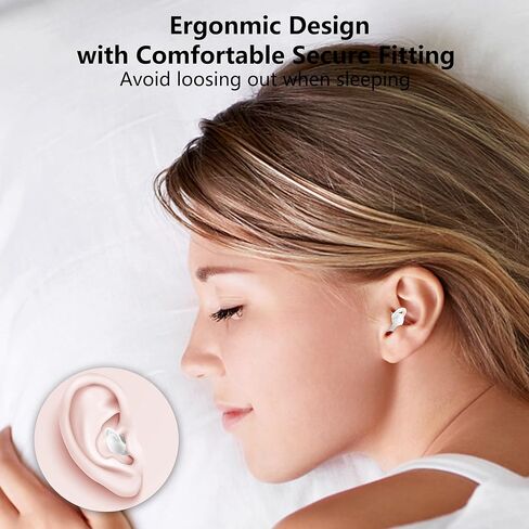 سدادات أذن لعزل ضوضاء النوم، سدادات أذن لحجب أصوات النوم، سدادات أذن من السيليكون لحماية السمع قابلة لإعادة الاستخدام للعمل والشخير والسباحة والحفلات الموسيقية والرماية - أسود in Kuwait