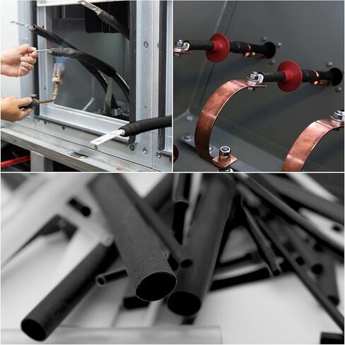 أنابيب الانكماش الحراري من MECCANIXITY، نسبة 4:1 بقطر 1 بوصة وقطر 40 قدمًا بمادة لاصقة مزدوجة الجدار مقاومة للماء ومختومة باللون الأسود in Kuwait