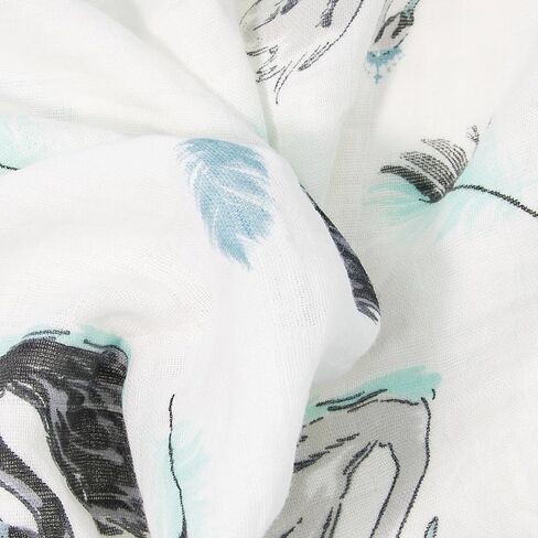 بطانية قماط للأطفال من الموسلين، مقاس 47 بوصة × 47 بوصة، 100% قطن ناعم للجنسين للأولاد والبنات، مطبوعة بالزهور، غطاء لعربة الأطفال من القماش للتجشؤ (Dreamcatcher) in Kuwait