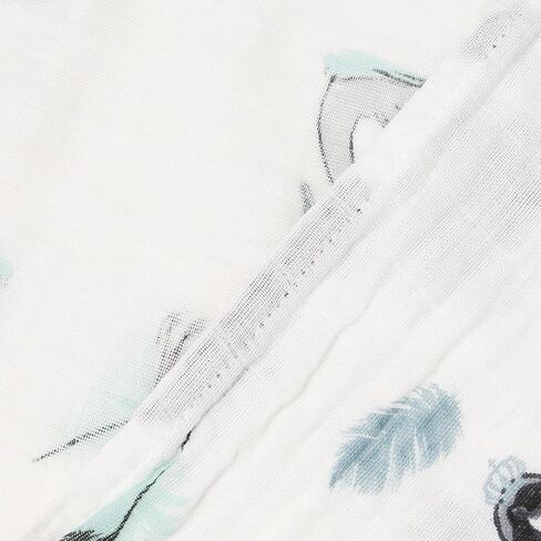 بطانية قماط للأطفال من الموسلين، مقاس 47 بوصة × 47 بوصة، 100% قطن ناعم للجنسين للأولاد والبنات، مطبوعة بالزهور، غطاء لعربة الأطفال من القماش للتجشؤ (Dreamcatcher) in Kuwait