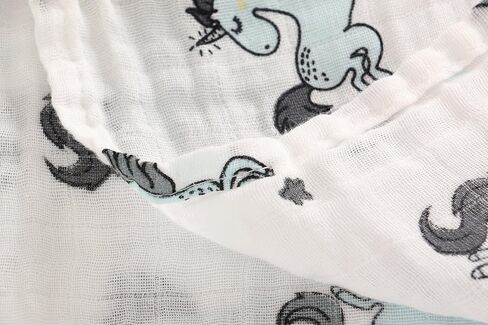 بطانية قماط للأطفال من الموسلين، مقاس 47 بوصة × 47 بوصة، 100% قطن ناعم للجنسين للأولاد والبنات، مطبوعة بالزهور، غطاء لعربة الأطفال من القماش للتجشؤ (Dreamcatcher) in Kuwait