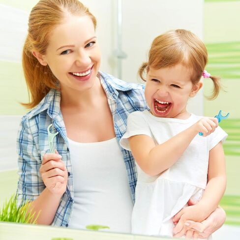 Plackers Flossers for Kids - 75 flossers with dual grip for different ages in Saudi Arabia