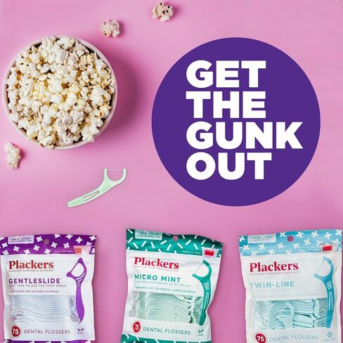 Plackers Flossers for Kids - 75 flossers with dual grip for different ages in Saudi Arabia