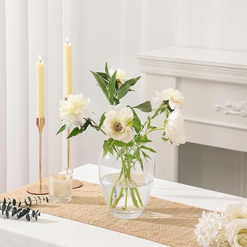 YANWE1 مزهرية زجاجية شفافة، مزهرية زجاجية كبيرة، مزهرية زهور طويلة، مزهرية أرضية، مزهرية حديثة، مزهرية زخرفية لغرفة المعيشة، طاولة الطعام، عباءة، رف، زفاف، مكتب، رف كتب، مدخل، 11.8 بوصة in Kuwait