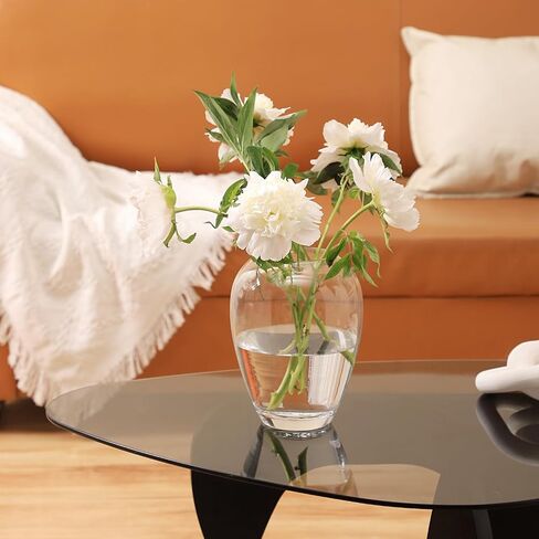 YANWE1 مزهرية زجاجية شفافة، مزهرية زجاجية كبيرة، مزهرية زهور طويلة، مزهرية أرضية، مزهرية حديثة، مزهرية زخرفية لغرفة المعيشة، طاولة الطعام، عباءة، رف، زفاف، مكتب، رف كتب، مدخل، 11.8 بوصة in Kuwait