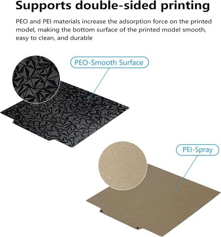 PEI + PEO لوحة بناء مزدوجة الجانب لـ CR-10، وKobra Plus، وطابعة ثلاثية الأبعاد مزخرفة PEI + لوحة فولاذية زنبركية ناعمة PEO وقاعدة مغناطيسية لـ CR-10S، والمدفعية SW-X1/X2، وAnet A8 Plus 310x310 مم in Kuwait