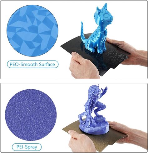 PEI + PEO لوحة بناء مزدوجة الجانب لـ CR-10، وKobra Plus، وطابعة ثلاثية الأبعاد مزخرفة PEI + لوحة فولاذية زنبركية ناعمة PEO وقاعدة مغناطيسية لـ CR-10S، والمدفعية SW-X1/X2، وAnet A8 Plus 310x310 مم in Kuwait