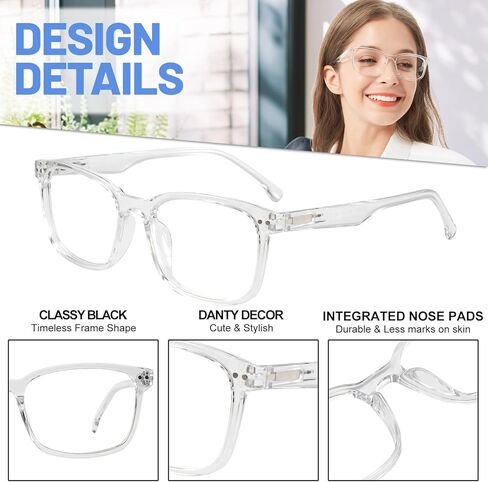 4 Packs Reading Glasses for Women Large Readers with Spring Hinges 1.0 1.25 1.5 1.75 2.0 to 4.0 in Saudi Arabia