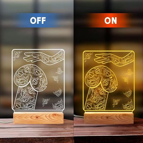 Bestie Gifts ضوء ليلي LED من القلب لأفضل صديق - هدايا عيد ميلاد Bestie - مصباح يعمل بمنفذ USB مع تصميم Pinky Promise ورسالة مؤثرة - قاعدة خشبية - هدية صداقة مثالية لديكور المنزل in Kuwait
