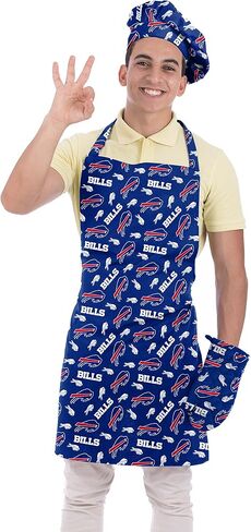 Northwest NFL 3 Piece Team Color and Logo Chef Set: Apron, Oven Mitt and Chef Hat in Saudi Arabia