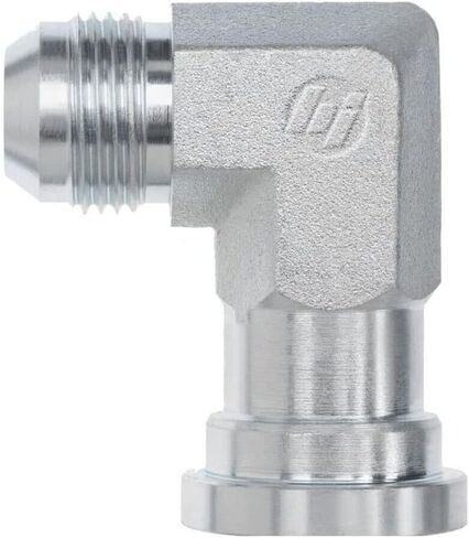 برينان 1704-12-12-FG تركيبات أنبوب JIC من الفولاذ المطروق، شفة كوع 90 درجة كود 61، 3/4 بوصة أنبوب OD × 3/4 بوصة شفة in Kuwait