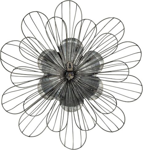 ستراتون ديكور منزلي S07729 ديكور حائط على شكل زهرة سلكية، 21.50 عرض × 0.50 عمق × 21.50 ارتفاع، ذهبي in Kuwait