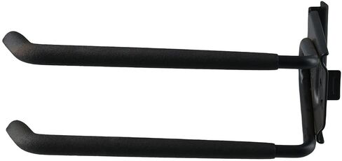 2Pcs Heavy Duty Garage, Storage Slatwall Double Hooks, U Hanger Organizer, 7?? Wall Mounted Metal Holder Tool for Ladders, Garden Hose, Black in Saudi Arabia