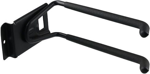 2Pcs Heavy Duty Garage, Storage Slatwall Double Hooks, U Hanger Organizer, 7?? Wall Mounted Metal Holder Tool for Ladders, Garden Hose, Black in Saudi Arabia