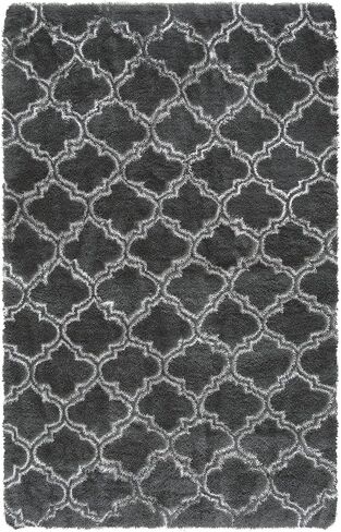 Zacoo Runner Rug 2x6 Shag Rug for Living Room Shaggy Rug Kids Rug Plush Rug Moroccan Geometric Carpet Bedroom Fluffy Rug Bedside Rug Soft Rug Non Skid Rug Modern Area Rug for Nursery Dorm, Black 2'x6' in Saudi Arabia