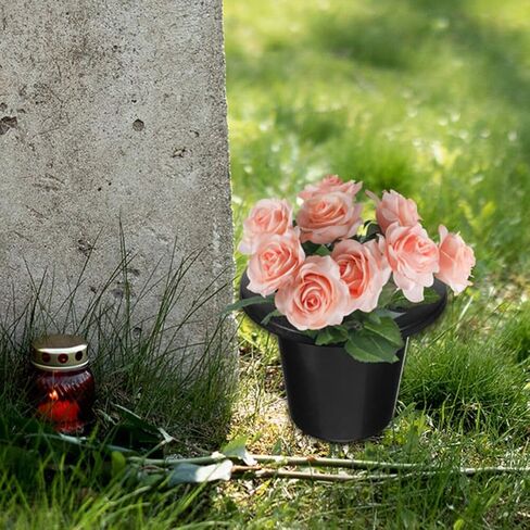 Toddmomy 10pcs Cemetery Grave Vase Inserts, 16 Holes Plastic Cemetery Flowers Holder Bracket for Grave Vase Reusable Cemetery Decor Tombstone Markers Memorials Sympathy in Saudi Arabia