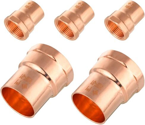 10-PACK GUOFIS 3/4Inch C x 3/4Inch FNPT Copper Female Adapter, LF Short Radius Fittings Adapter with Sweat Solder X FNPT Connection for Residential, Commercial in Saudi Arabia