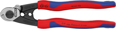 أدوات KNIPEX - قاطعات حبال الأسلاك، متعددة المكونات (9562190)، 7 1/4 بوصة، قبضة مريحة in Kuwait