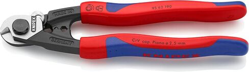 أدوات KNIPEX - قاطعات حبال الأسلاك، متعددة المكونات (9562190)، 7 1/4 بوصة، قبضة مريحة in Kuwait