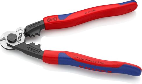 أدوات KNIPEX - قاطعات حبال الأسلاك، متعددة المكونات (9562190)، 7 1/4 بوصة، قبضة مريحة in Kuwait